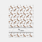 Name White Drahthaar Pointing Griffon Fleecedecke (Vorderseite)