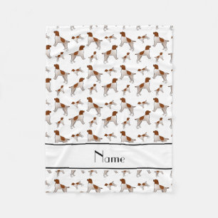 Name White Drahthaar Pointing Griffon Hunde Fleecedecke