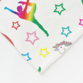 Name White Gymnastics Regenbows unicorns Fleecedecke (Ecke)