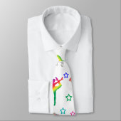 Name White Gymnastics Regenbows unicorns Krawatte (Gebunden)