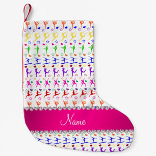 Name White Rosa Regenbogen Gymnastik Herz Stars Kleiner Weihnachtsstrumpf