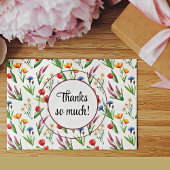 Name, Wildblumen für das helle Wasser Dankeskarte