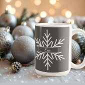 Name Winterschneeflocke einfach Kaffeetasse