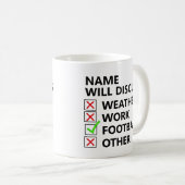 Name wird besprechen - Fußball oder Sport usw. Kaffeetasse (VorderseiteRechts)