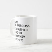 Name wird besprechen - Hockey - oder Sport etc. Kaffeetasse (Vorderseite Links)