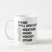 Name wird besprechen - Hockey - oder Sport etc. Kaffeetasse (Links)