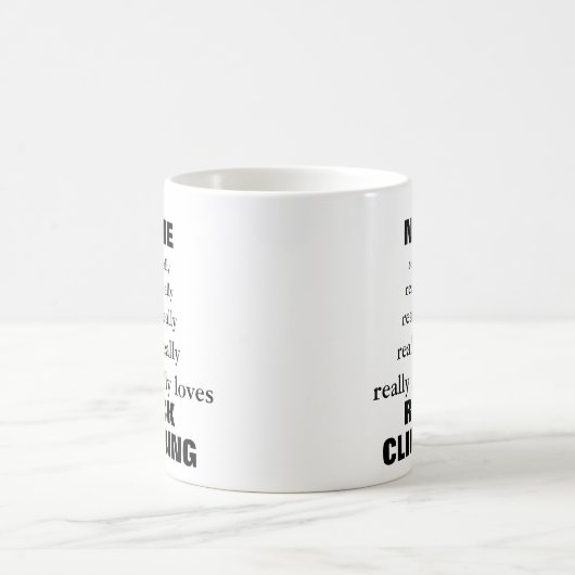 Name wirklich liebt Betrifft Rock Climbing Kaffeetasse (Mittel)