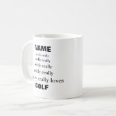 Name wirklich sehr gerne Lieben Betrifft Golf Kaffeetasse (Vorderseite Links)