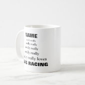 Name wirklich wirklich Liebe Thema Drag Racing Kaffeetasse (Vorderseite Links)