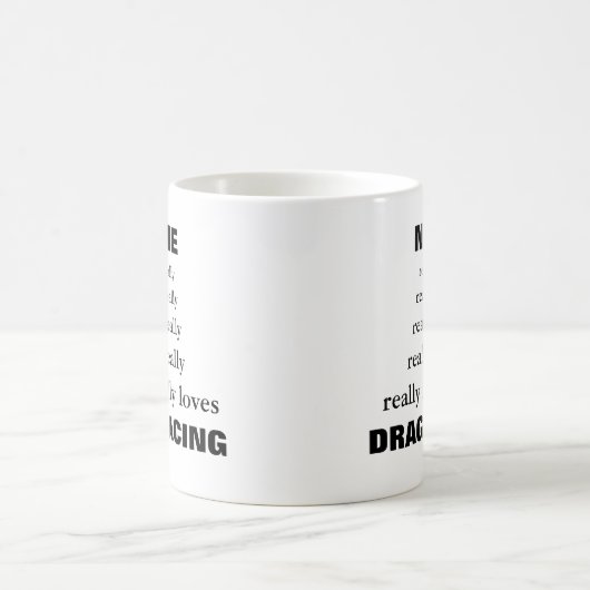 Name wirklich wirklich Liebe Thema Drag Racing Kaffeetasse (Mittel)