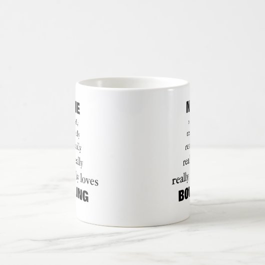 Name wirklich wirklich Lieben Betreff Bowling Kaffeetasse (Mittel)