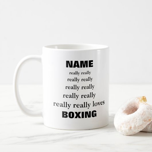 Name wirklich wirklich Lieben Betreiben Boxen Kaffeetasse (Mit Donut)