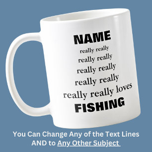 Name wirklich wirklich Lieben Thema Fischerei Kaffeetasse