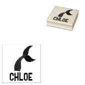 Name with Mermaid Tail Signature Stamp Gummistempel (Stempel)