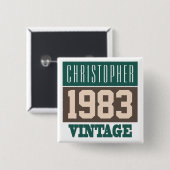 Name with Year 1983 Button (Vorne & Hinten)