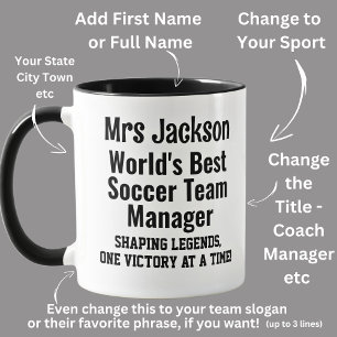 Name, World Best Soccer Team Manager Tasse