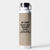 Name, Worlds Best Baseball Coach - Legends Trinkflasche (Rückseite)