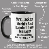 Name, Worlds Best Baseball Team Manager - Legends Tasse