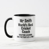 Name, Worlds Best Cricket Coach Tasse (Links)