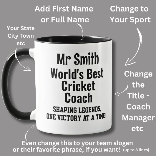 Name, Worlds Best Cricket Coach Tasse