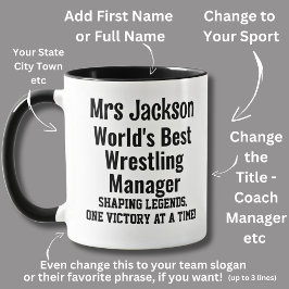 Name, Worlds Best Wrestling Team Manager Tasse