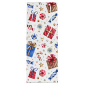 Name, Wrapped Packages & Sweets Holiday Geschenktüte Für Weinflaschen (Rückseite)