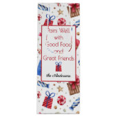 Name, Wrapped Packages & Sweets Holiday Geschenktüte Für Weinflaschen (Vorderseite)