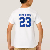 Name-Zahl-Fronten-Rückseite scherzt Sport Jersey T-Shirt (Rückseite)