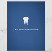 Name Zahnarzt | Blaue Info Flyer (Hinten)