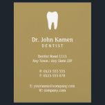 Name Zahnarzt | Gold Info Flyer<br><div class="desc">Zahnarztbild mit Flyer für Zahnärzte.</div>