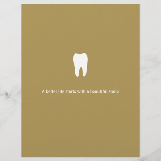 Name Zahnarzt | Gold Info Flyer (Hinten)