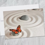 Name || Zen Garden Orange Monarch Butterfly Frame Mitteilungskarte