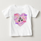 Name Zena mit Pferden und Schmetterlingen, Baby T-shirt (Vorderseite)
