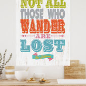 Name Zitat Art nicht alle, die wander Poster (Küche)