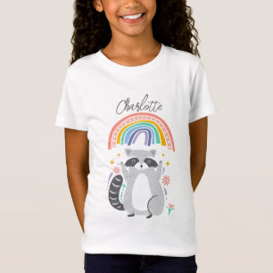 Name zu Racoon und Regenbogen hinzufügen , Raccon T-Shirt