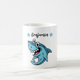 Name zu Shark Geburtstagsgeschenk hinzufügen, Haif Kaffeetasse