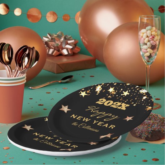 Name zum Feierlichen Glück Neujahr 2010 Pappteller (Multi)