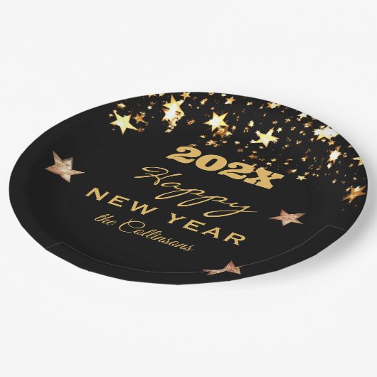 Name zum Feierlichen Glück Neujahr 2010 Pappteller (Schrägansicht)