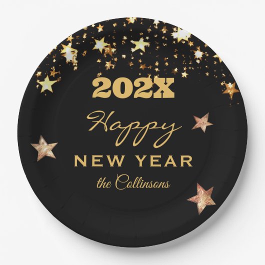 Name zum Feierlichen Glück Neujahr 2010 Pappteller (Vorderseite)