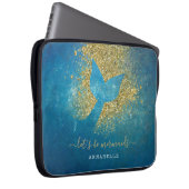 Name zum Personalisierten Mermaid-Schwanz hinzufüg Laptopschutzhülle (Vorne Rechts)