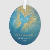 Name zum Personalisierten Mermaid-Schwanz hinzufüg Ornament (Vorderseite)