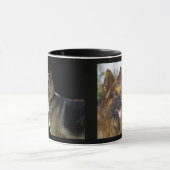 Name, zwei Bilder und Text hinzufügen - Deutscher  Tasse (Zentrum)