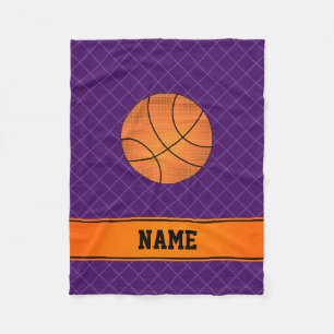 Namebasketball lila criss Kreuz Fleecedecke