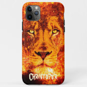 Named Flaming Lion Face Case-Mate iPhone Hülle (Rückseite)