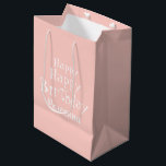 Named Happy Birthday Pastel Pink Medium Gift Bag Mittlere Geschenktüte<br><div class="desc">Just add the birthday person's name! Gorgeous pastel pink Happy Happy Birthday gift. Perfect for wrapping a gift for her,  mom,  baby,  child,  family or friend. See our collection for more beautiful gift wrapping products. Named Happy Birthday Pastel Pink Medium Gift Bag.</div>