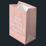 Named Happy Birthday Pastel Pink Medium Gift Bag Mittlere Geschenktüte<br><div class="desc">Just add the birthday person's name! Gorgeous pastel pink Happy Happy Birthday gift. Perfect for wrapping a gift for her,  mom,  baby,  child,  family or friend. See our collection for more beautiful gift wrapping products. Named Happy Birthday Pastel Pink Medium Gift Bag.</div>