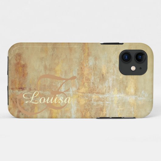 Named moderne abstrakte Art iPhone Case (Rückseite (Horizontal))