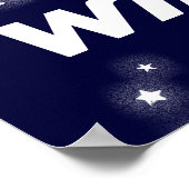 Named Raketenspace Jungs dunkelblaues Poster (Ecke)