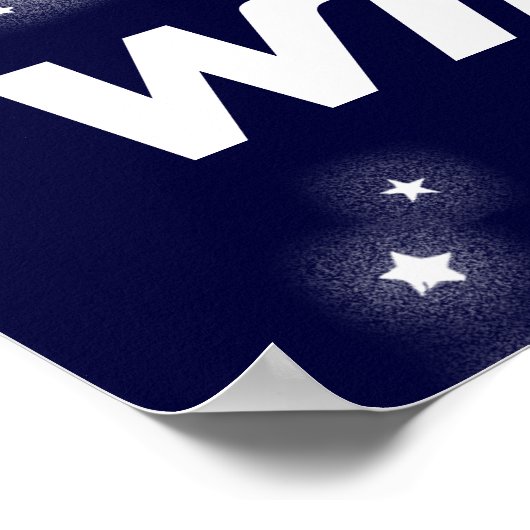 Named Raketenspace Jungs dunkelblaues Poster (Ecke)