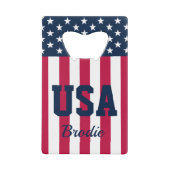 Named Stars Stripes Geldbeutel Flaschenöffner (Vorderseite)